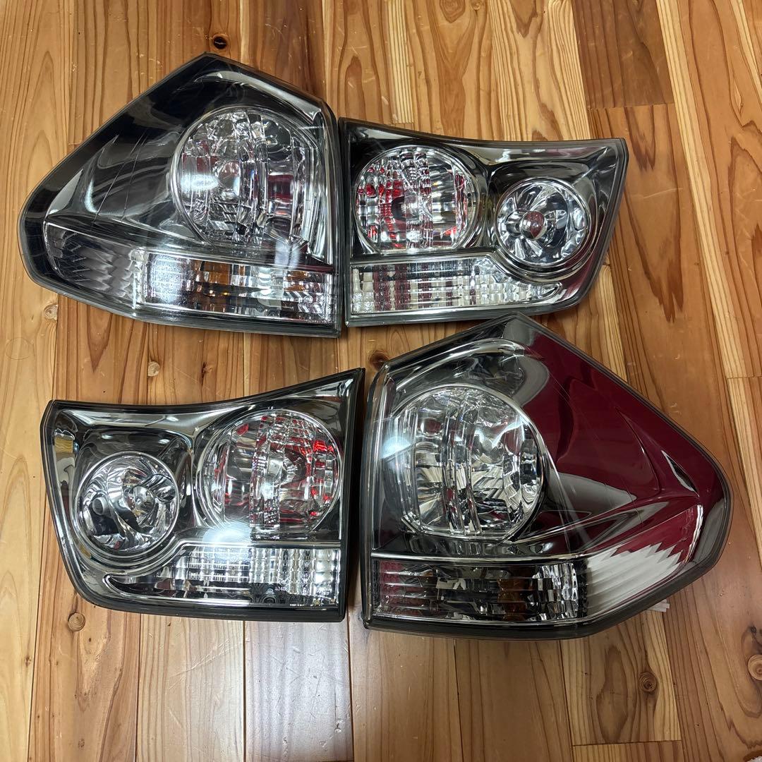 30ハリアー　クリアテールレンズ 外側内側セット　美品 クリアレンズ インナーレッドクローム) 流星バージョン フルLED