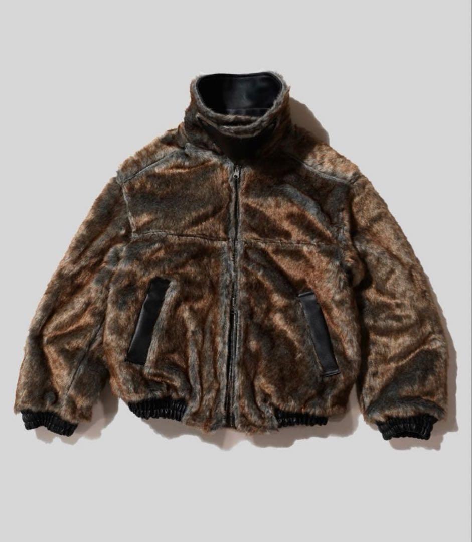 Camphorwoodフェイクレザーファー2wayリバーシブルフライトジャケット