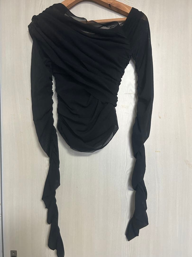 THE TOÉ Anthurium Tulle Tops ブラック - メルカリ