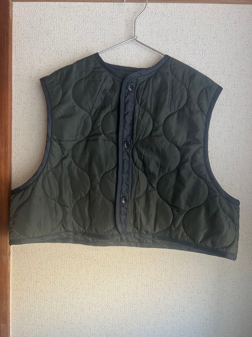 s*様 HYKE QUILTED CROPPED VEST オリーブ HYKE ハイク QUILTED CROPPED VEST OLIVE DRAB - メルカリ