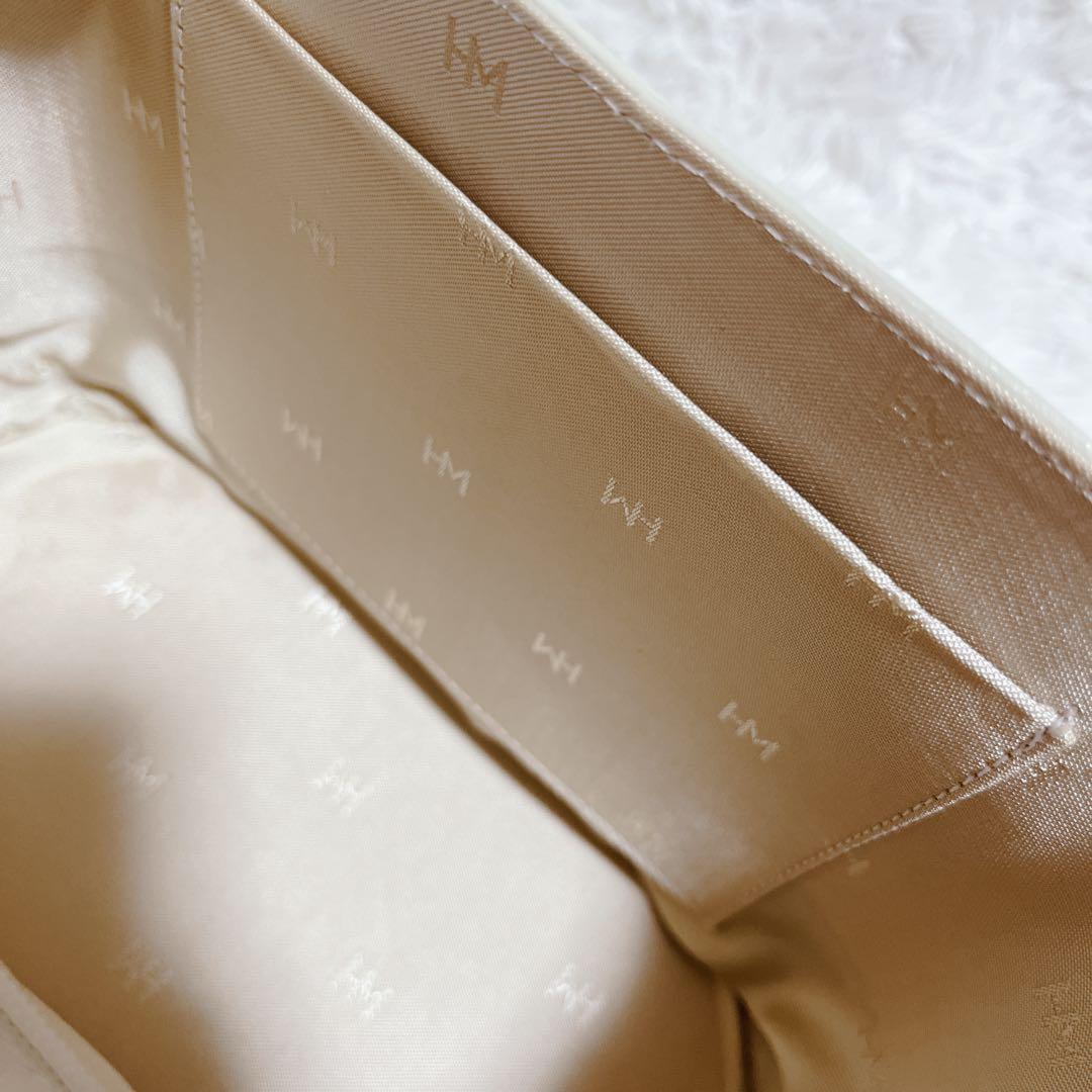 極美品✨ハナエモリ バニティバッグ ハンドバッグ レザー サークルロゴ