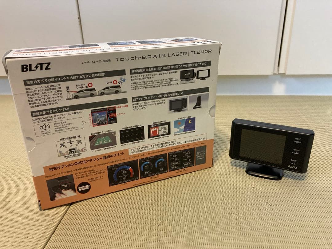 中古品】BRITZ タッチブレインレーザー TL240R新品□BLITZ レーダー