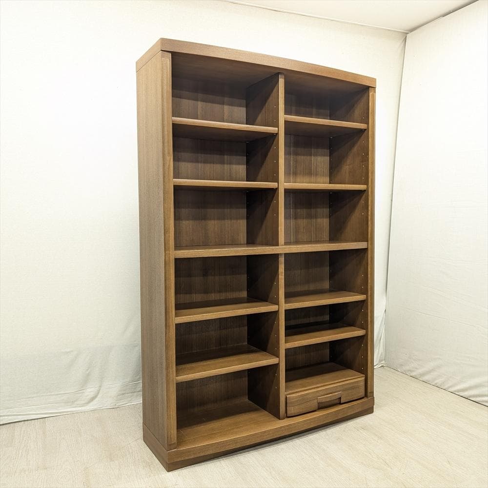 コクサイ家具　本棚　本箱　書棚　キャビネット　飾り棚　ブックシェルフ　オープン 飾れるスライド本棚ラック＜本棚 ブックシェルフ オープンラック