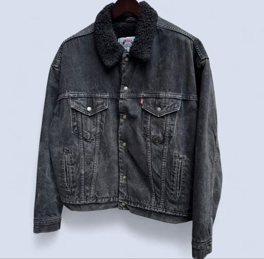 希少 90s USA製 リーバイス ブラック ボアジャケット L - メルカリ