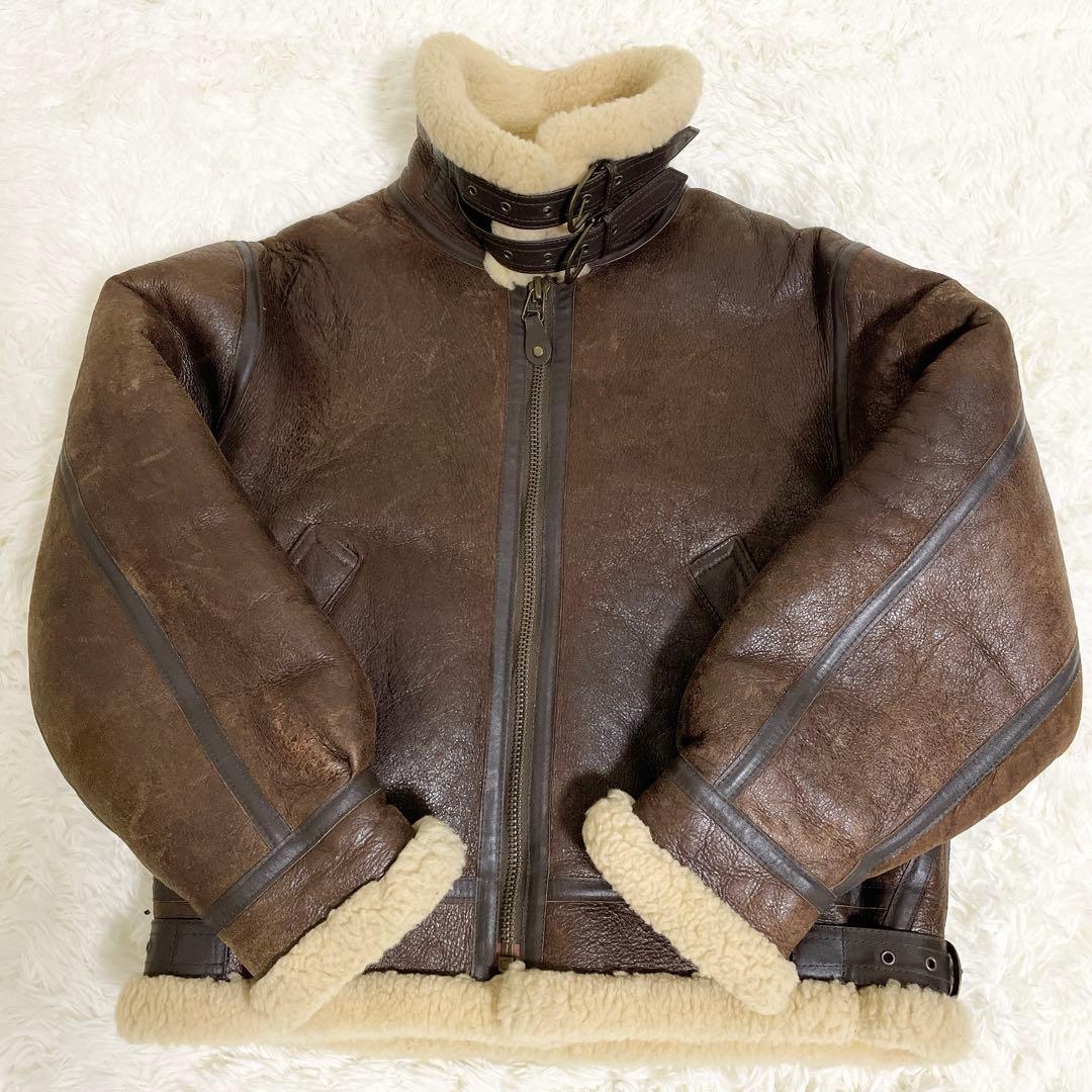 ドッグファイト フライトジャケット リアルムートン B-3 肉厚 シープ