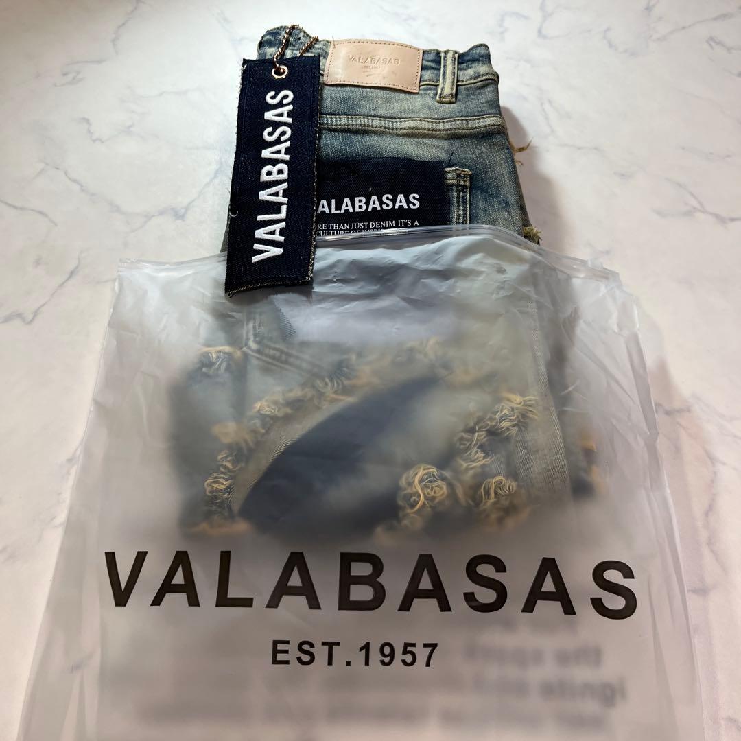 バラバサス valabasas ハードクラッシュスキニーフレアデニム 新品30