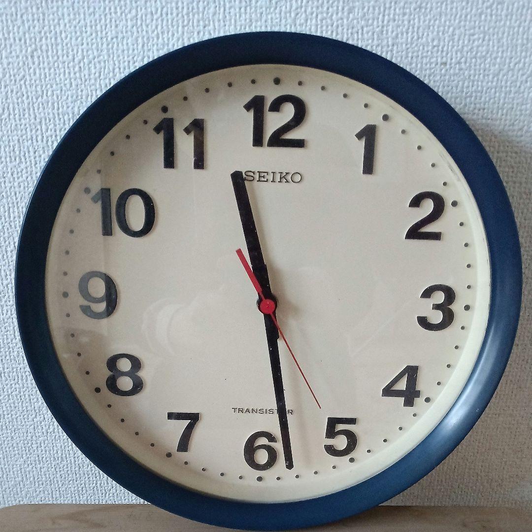 ☆SEIKO TRANSISTOR 掛時計ネイビーTA507 ヴィンテージ セイコー トランジスター 掛け時計 日本製 レトロ