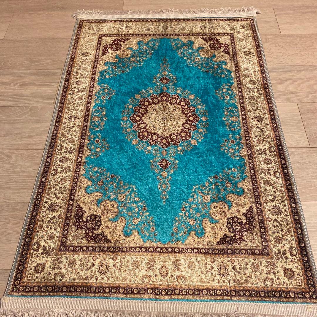 超大判/ベージュと淡いグレーのヴィンテージラグ 雅姫さんNo.636