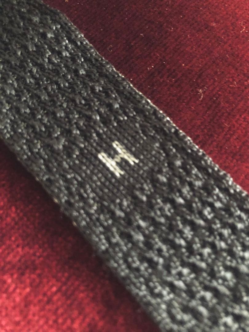 エルメス　ネクタイ　黒✗グレー　H柄 無地　ニットタイ　Hermes HERMES（エルメス） ネクタイ TIE メンズ フランス製 シルク H柄