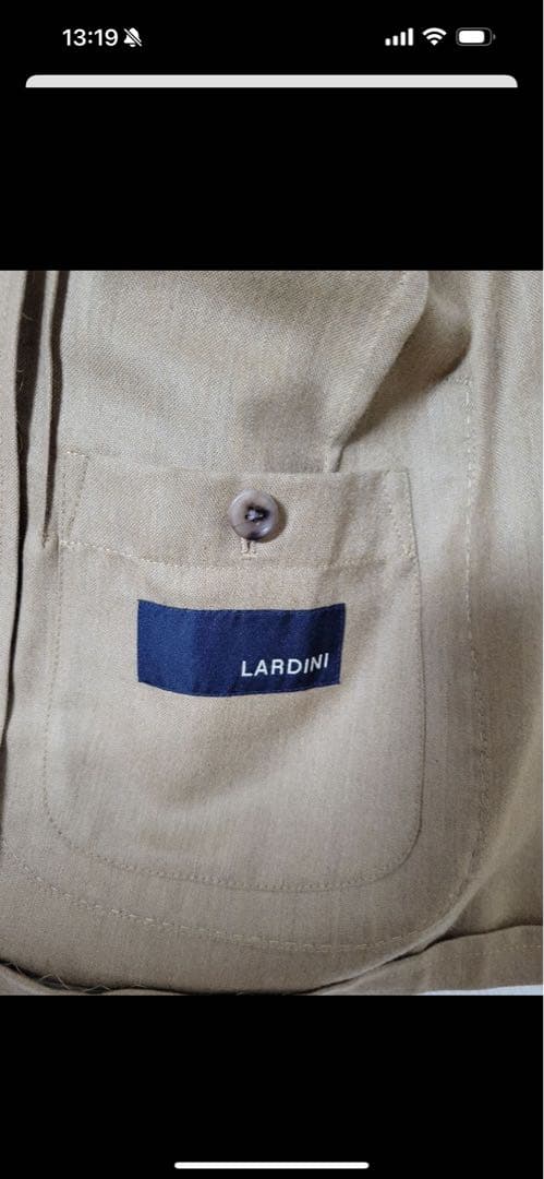 LARDINI ベージュ テーラードジャケット48 - メルカリ