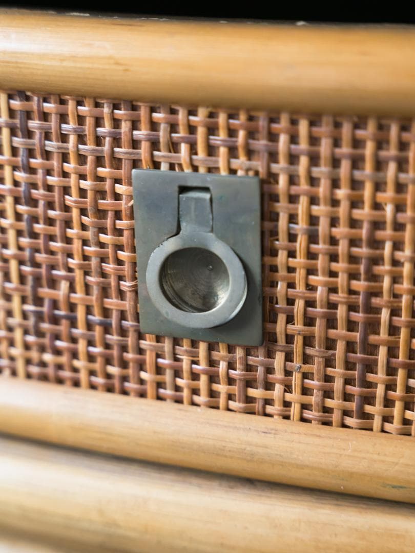 80's \"KOIZUMI\" ラタン キャビネット/収納 モダン ヴィンテージ