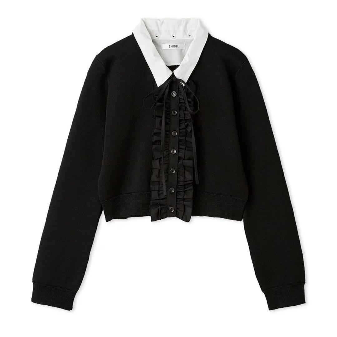スナイデル　フリルニットカーディガン SNIDEL（スナイデル） カーディガン フリルニットカーディガン