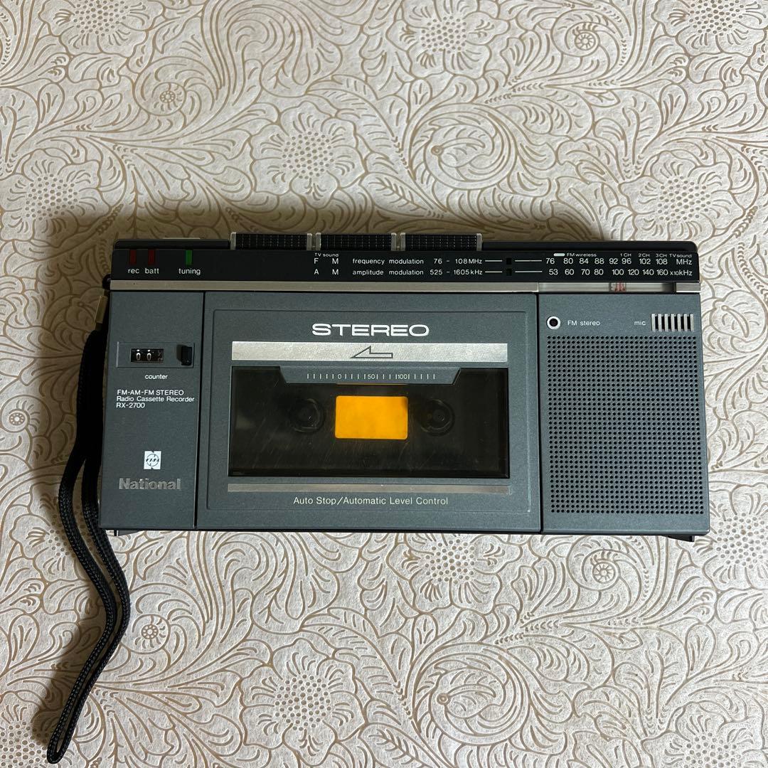 ジャンク品】National RX-2700 FMAMラジオカセットレコーダー