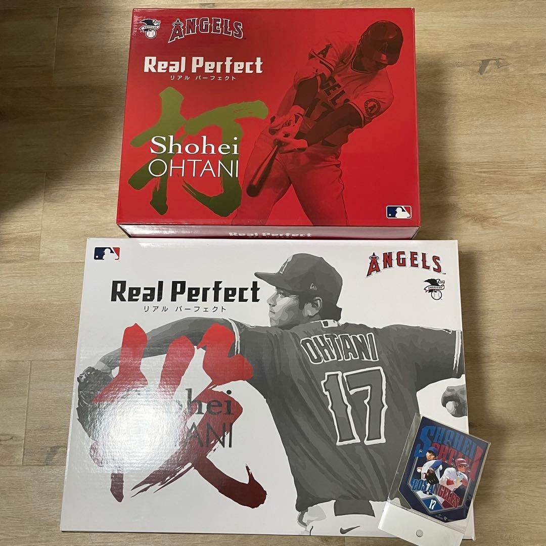 大谷翔平 リアルパーフェクト 投打 フィギュア 2体セット ステッカー付き MLB◇大谷翔平1/6スケール/Real Perfect/投打2体セット/エンジェルス