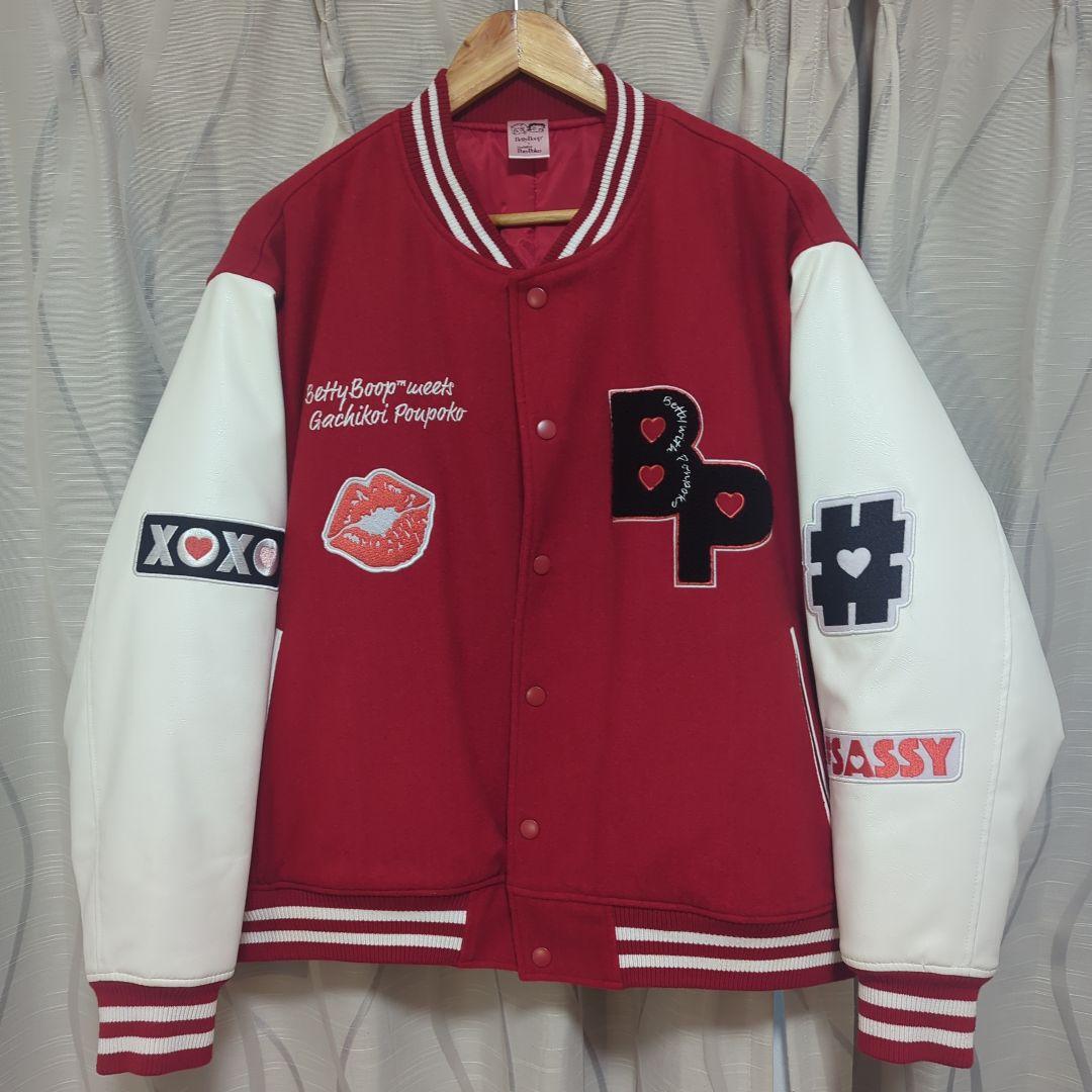 BETTY BOOP™ x ガチ恋ぽんぽこ BomberJacket POKOPEA Collaboration】BETTY BOOP™ x ガチ恋ぽんぽこ Wool Melton