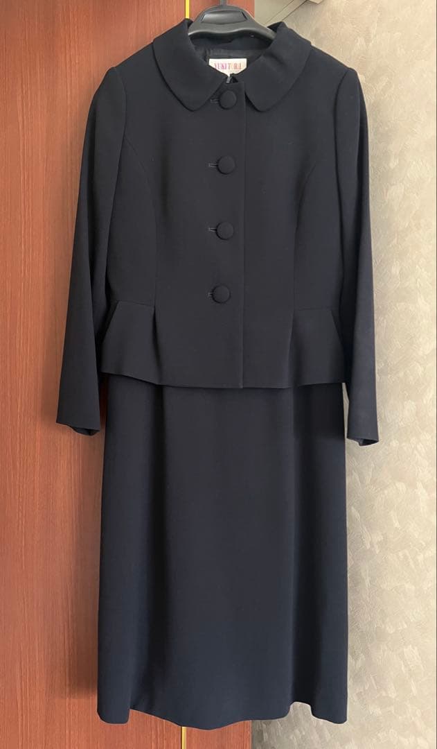 【美品】お受験 スーツ　ワンピース　ユキトリイ　濃紺　七五三 セレモニースーツ レディース お受験 スーツ 七五三 卒業式 母 服 服装