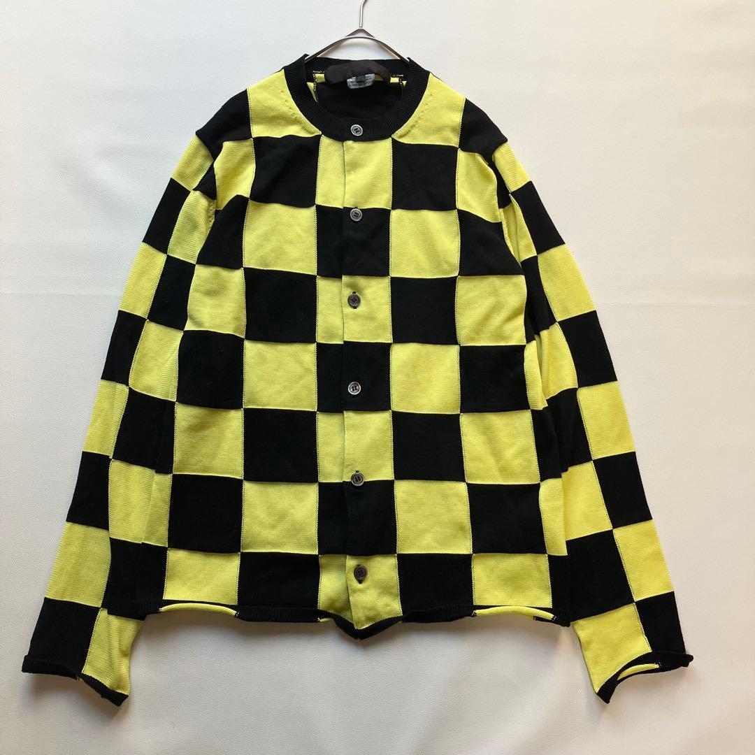 希少美品 コムデギャルソンオムプリュス ブロックチェック カーディガン 2013 COMME des GARCONS HOMME PLUS(コムデギャルソンオムプリュス