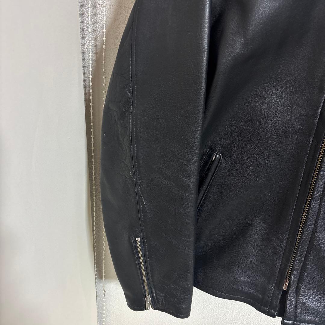 メルクリン2号様専用黒レザーシングルライダースジャケット - メルカリ