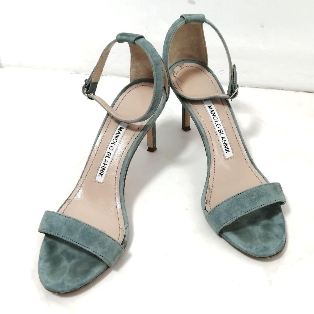 良品✨ マノロブラニク　アンクルストラップ サンダル　35 1/2　くすみブルー マノロ ブラニク＞がメンズサマーコレクションを発表 | ブルーベル