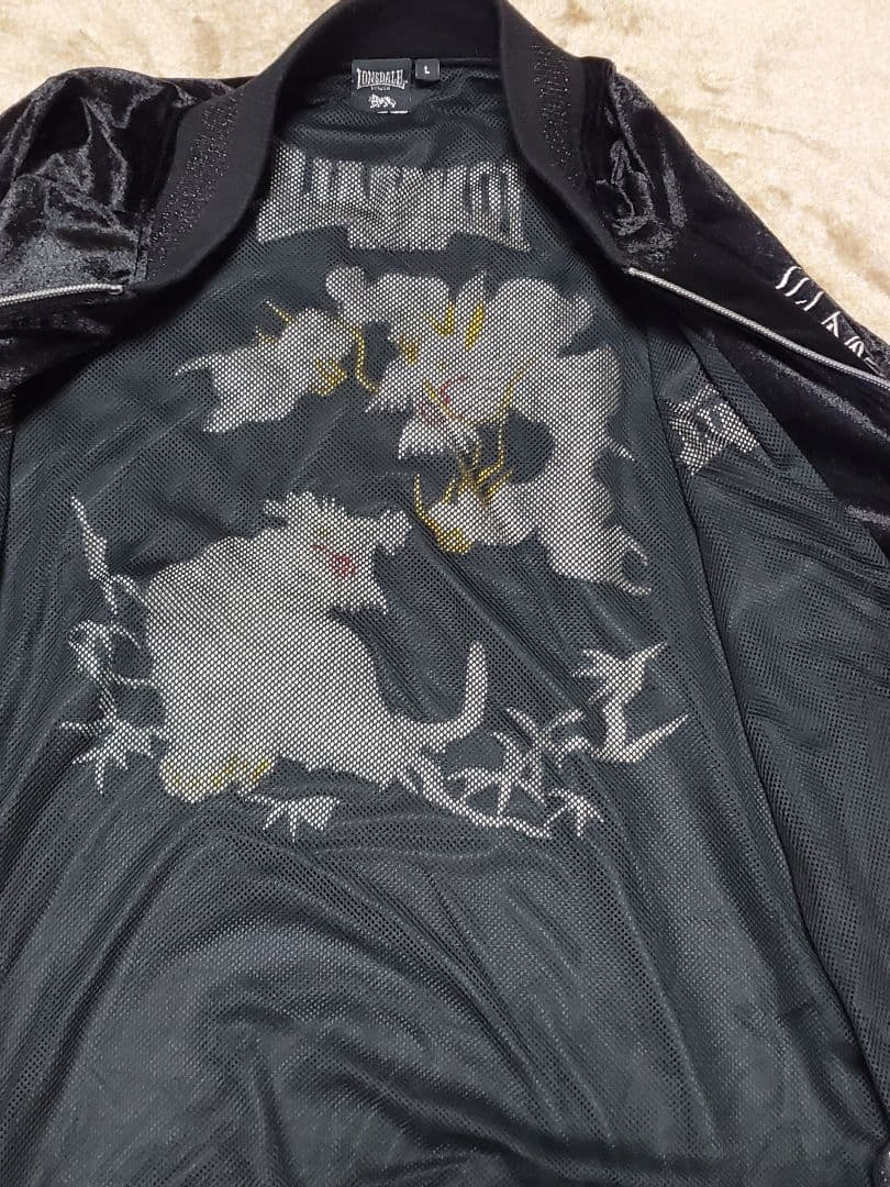 お*ね様 ロンズデール ベルベットスカジャン 虎&ドラゴン ブラック L