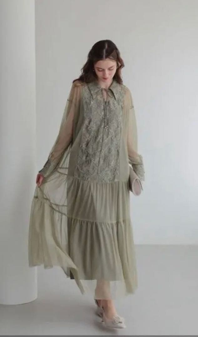 Dorry Doll デザインカラーモールレースドレス デザインカラーモールレースドレス｜DorryDoll