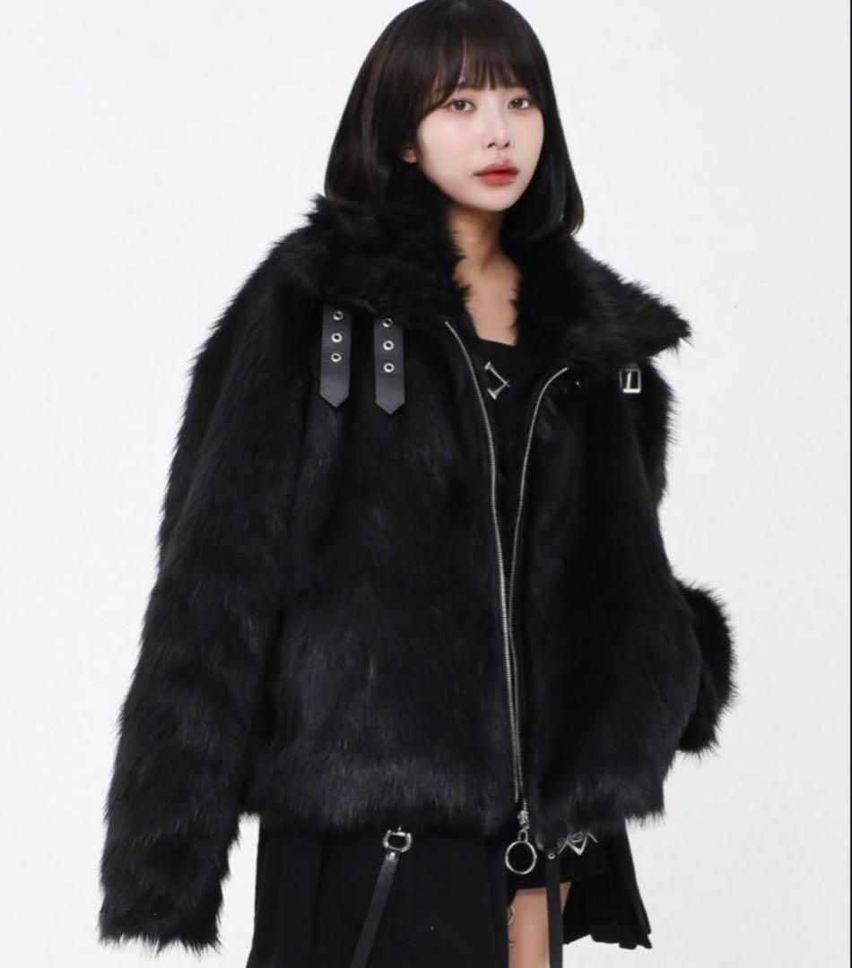 『REFLEM/レフレム』ベルト付きクロップファージャケット タグ付き REFLEM（レフレム）の「『REFLEM/レフレム』ベルト付きクロップファー