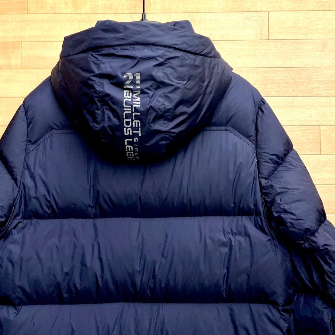 L ミレー ダウンコート ロングダウンジャケット ベンチコート 紺