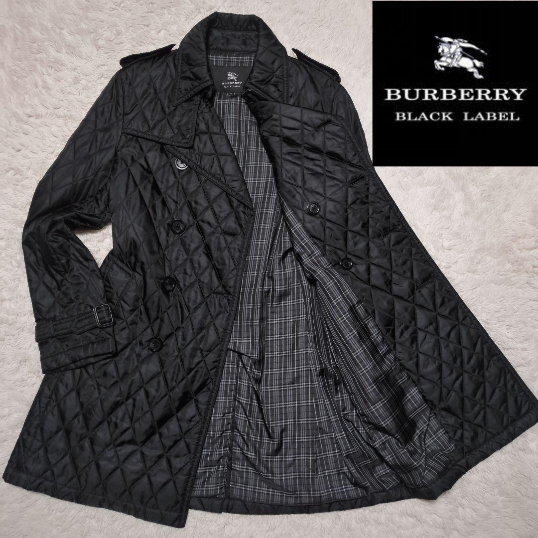極美品！バーバリーブラックレーベル　キルティングトレンチコート　M　ノバチェック 美品 BURBERRY BLACK LABEL トレンチコート M チェック ライナー