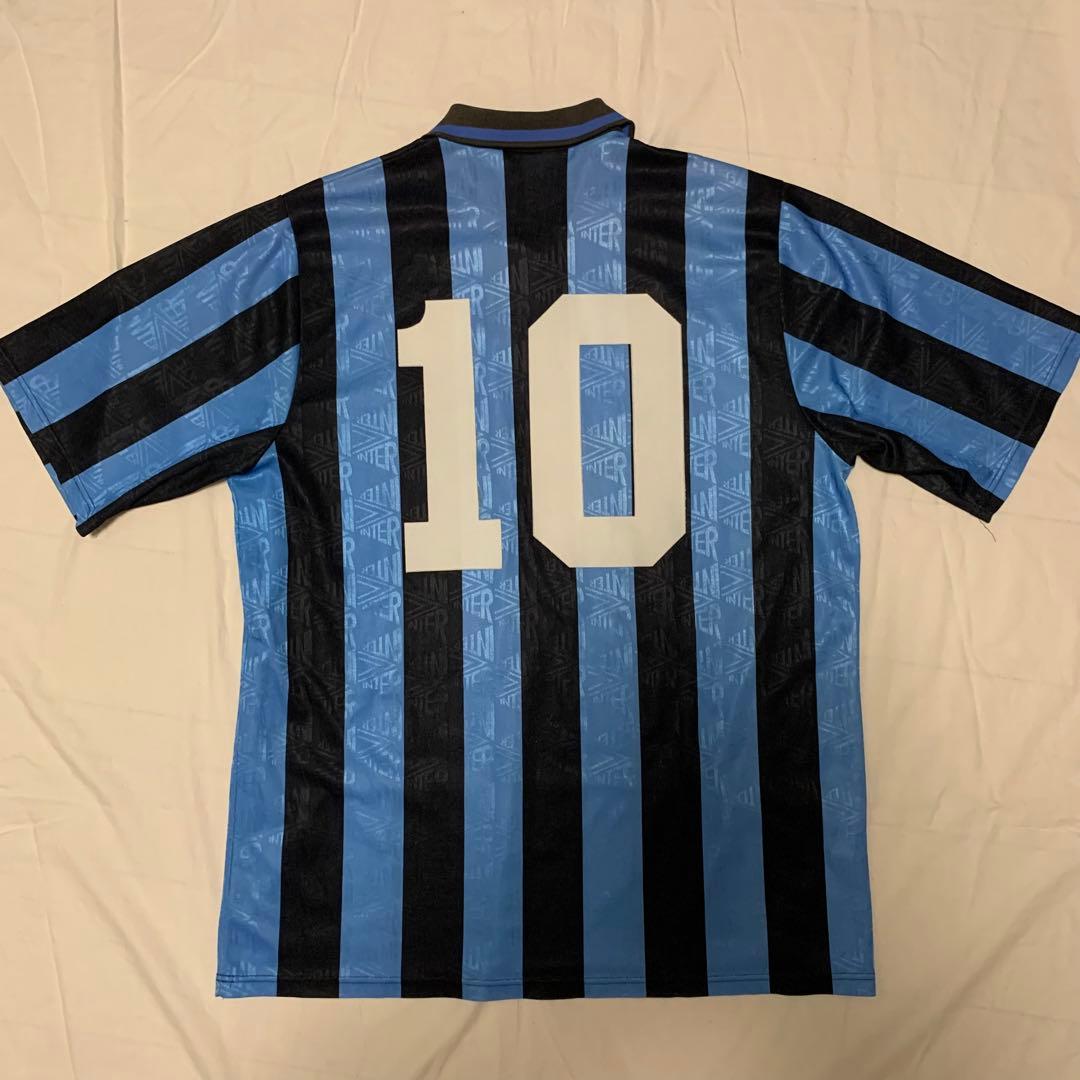 インテルミラノ 92/93ホーム No.10ベルカンプ Lサイズ アンブロ - メルカリ