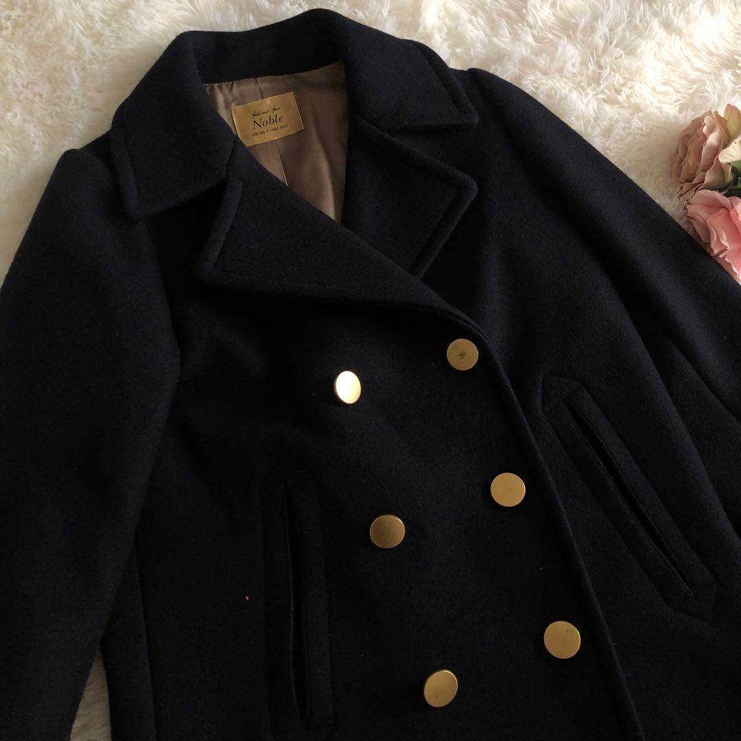 spick&span noble ノーブル Pコート ネイビー 金ボタン - メルカリ