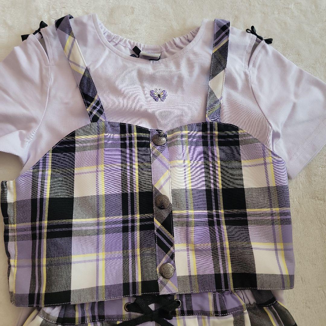 新品未使用《3点セット》アナスイミニ　ビスチェ付きセットアップ 130センチ