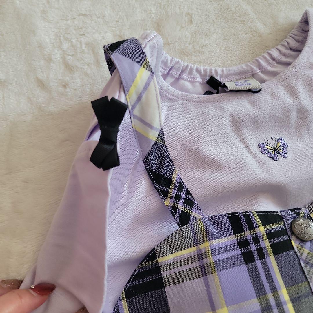 新品未使用《3点セット》アナスイミニ　ビスチェ付きセットアップ 130センチ