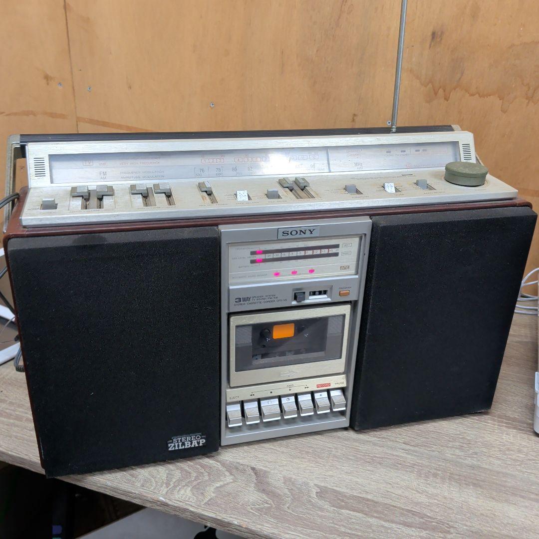 SONY ZILBAP CFS-V8 ZILBAP ジャンク品 SONY CFS-V8 ZILBA'P ソニー ジルバップ ステレオラジカセ MADE IN