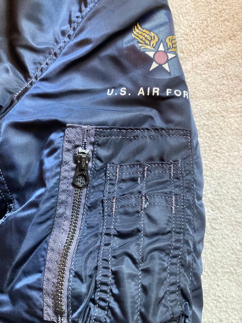 美品 USA製 alpha B-15C フライトジャケット ネイビー - メルカリ