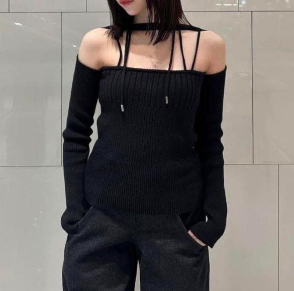 melt the lady open rib knit tops - メルカリ