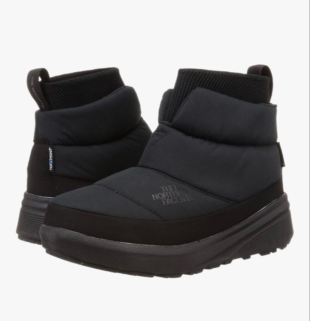 THE NORTH FACE ブラックブーツ レディース25 THE NORTH FACE ショートブーツ ブラック 7051728N3X レディース SIZE