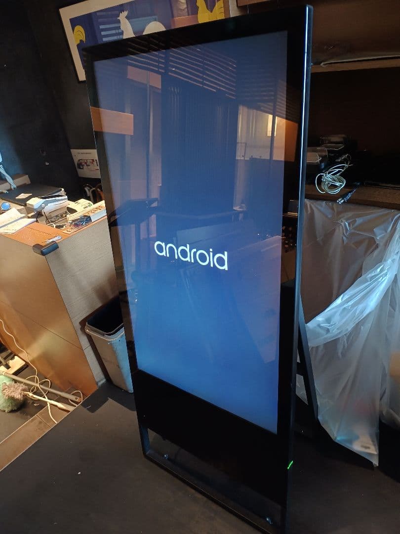 TAKASYOU TV-43 デジタルサイネージ 屋内仕様 2色選べる 43型 A型スタンド付超薄型 デジタルサイネージ