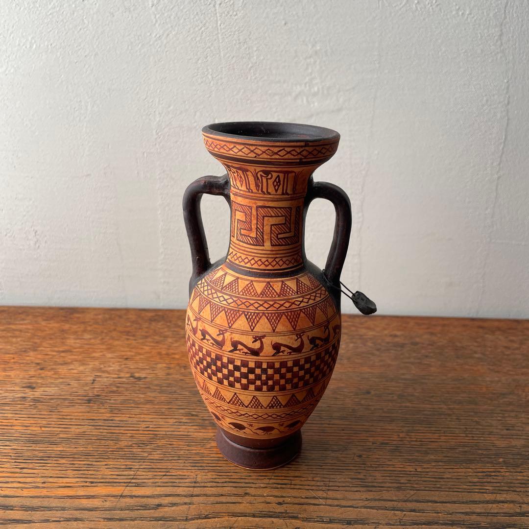 ギリシャ 壺絵 レプリカ ミュージアムグッズ 海外土産 花瓶 ハンド