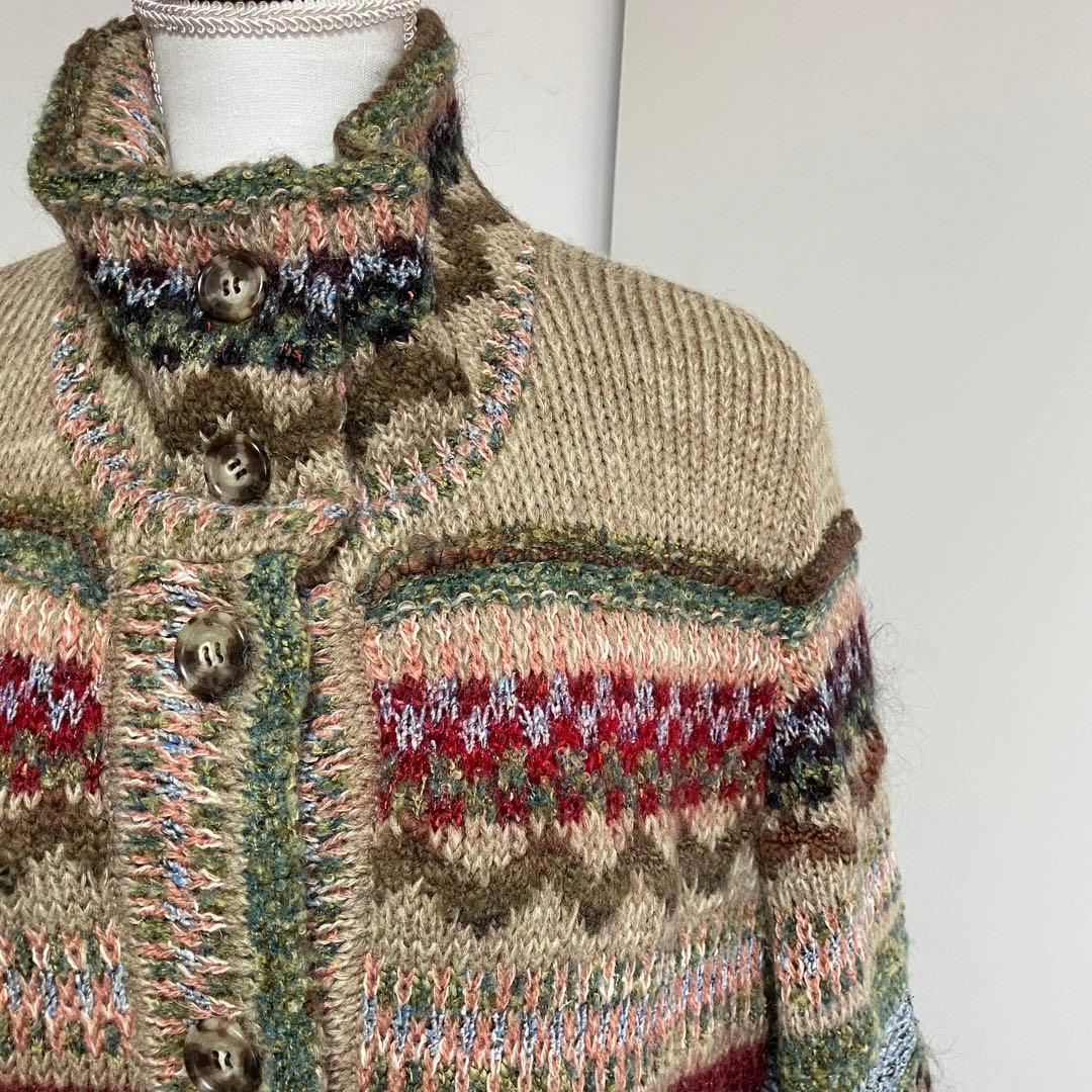 エムアンドキョウコ M.＆KYOKO ニットロングコート 佐藤繊維 サイズ2