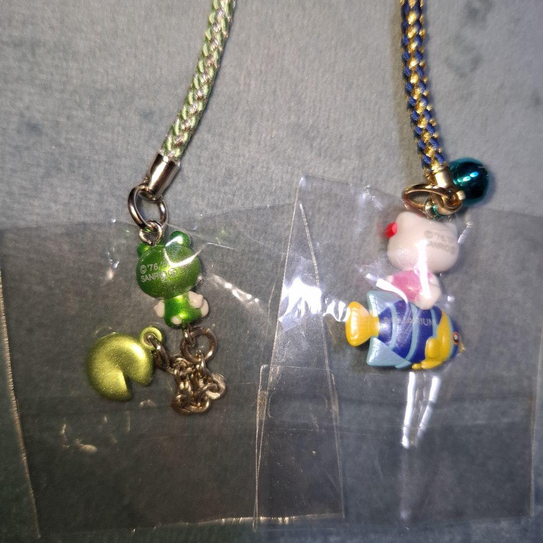 ハローキティ 根付 えんぎもん ぶじかえる キティ 水族館限定 AQUARIUM