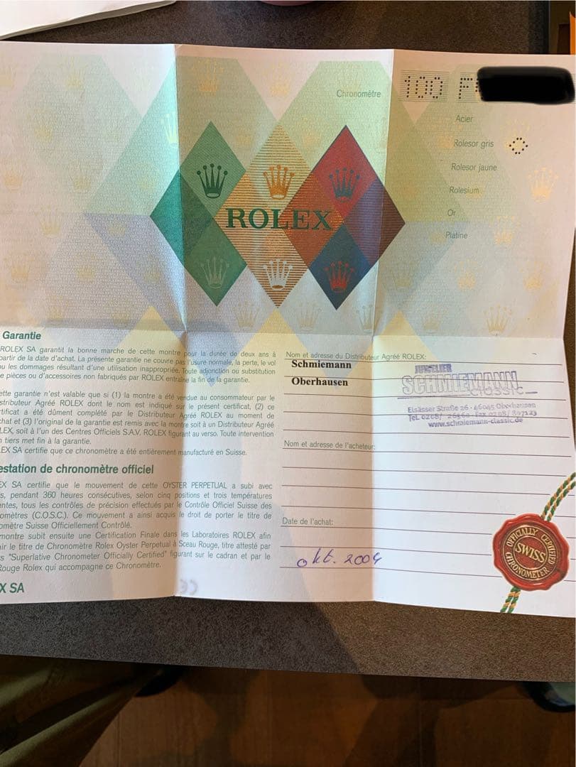 Rolex ロレックス 79174 ギャランティカード 保証書 - メルカリ