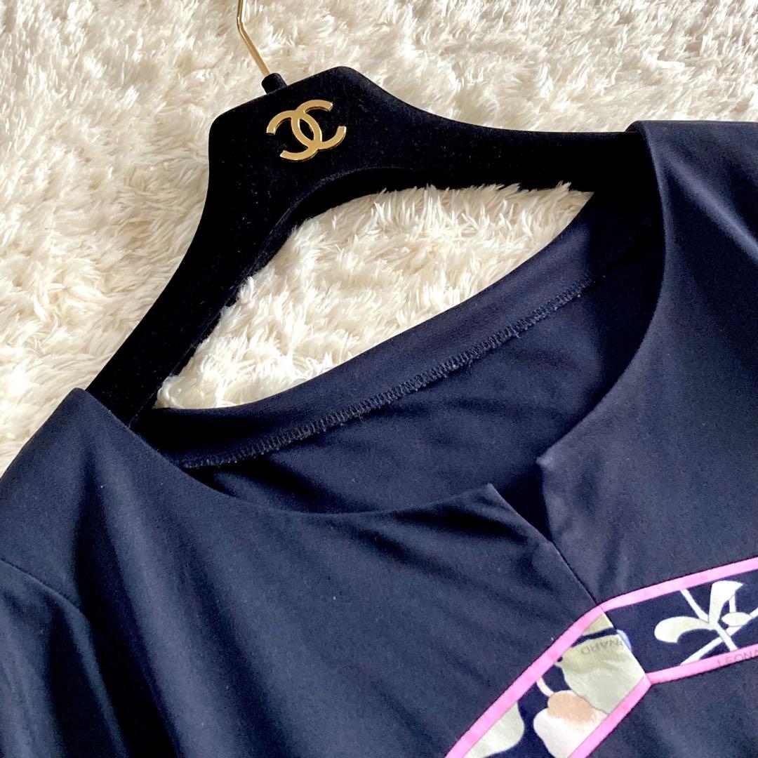 大きいサイズ】レオナール 近年 カンカン チュニック 花柄 フラワー