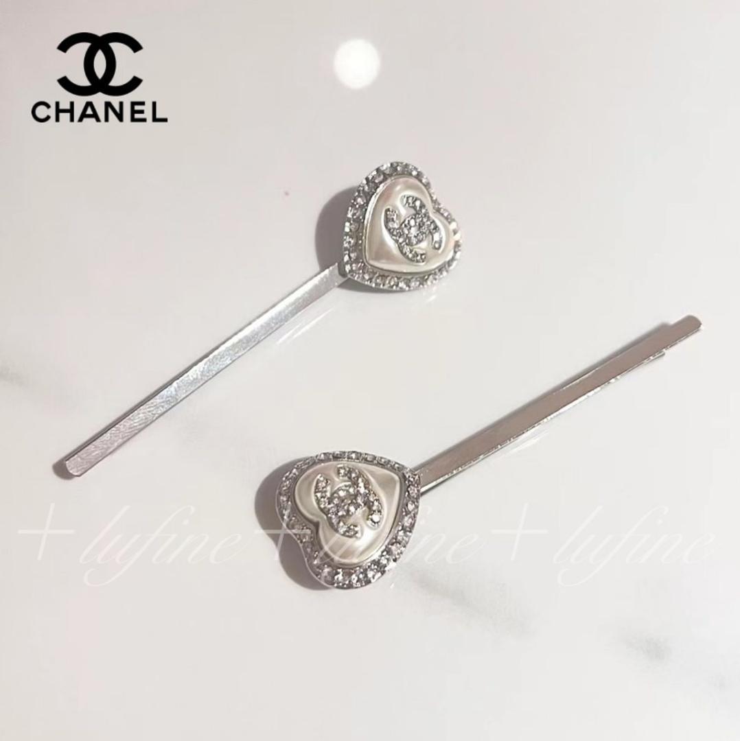 専用 ハート型ヘアピン クリスタル付き BLAZE 2個入り ヘアクリップ W ハート ヘアアクセサリー 女の子 子供