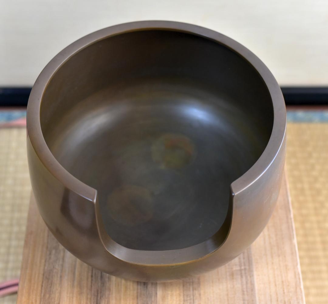 値下げ、鋳銅 秀山作 道安型風炉4点組 囲炉裏、ヒ－タ－ お茶道具/共箱