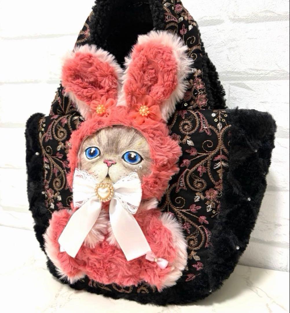 コヤンイサムチョン♡インド刺繍♡ふわもこ♡ルミちゃん♡ラウンド