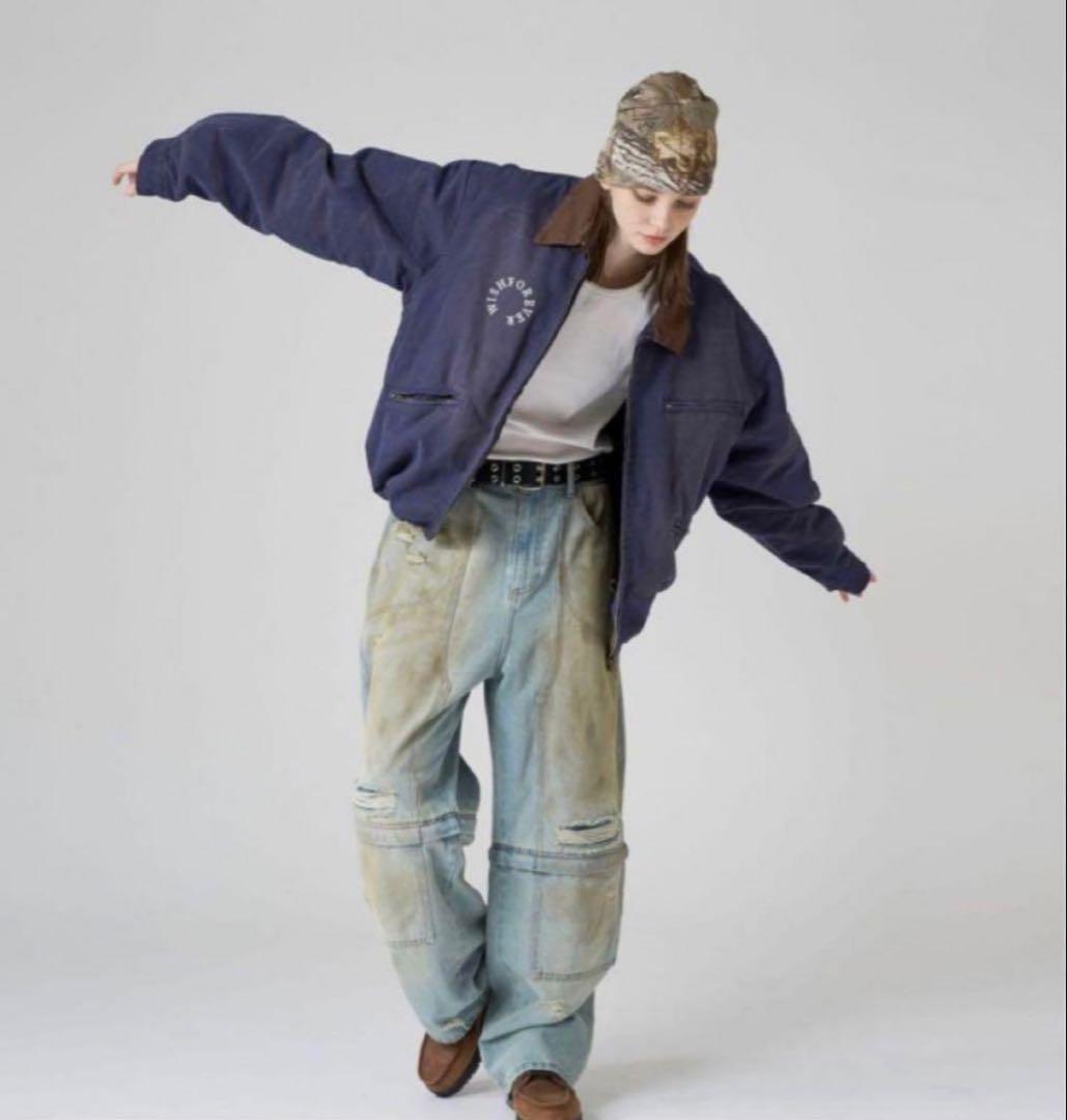 WISH FOREVER ドローコードビンテージライクショートダックジャケット