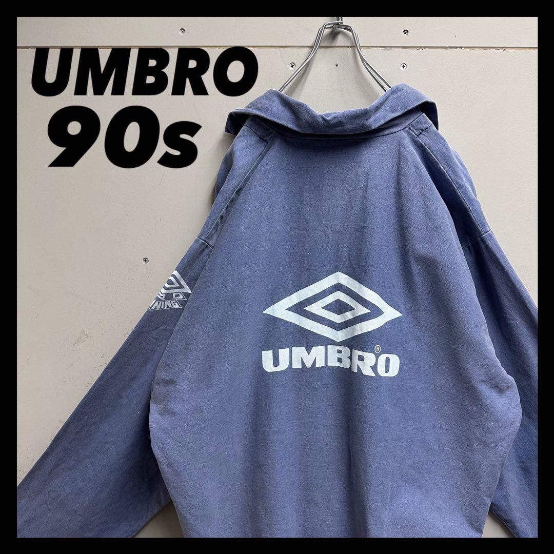 UMBRO 90s コットンプルオーバー ドリルトップ 90年代 UMBRO アンブロ ビッグロゴ ドリルトップ コットンプルオーバー