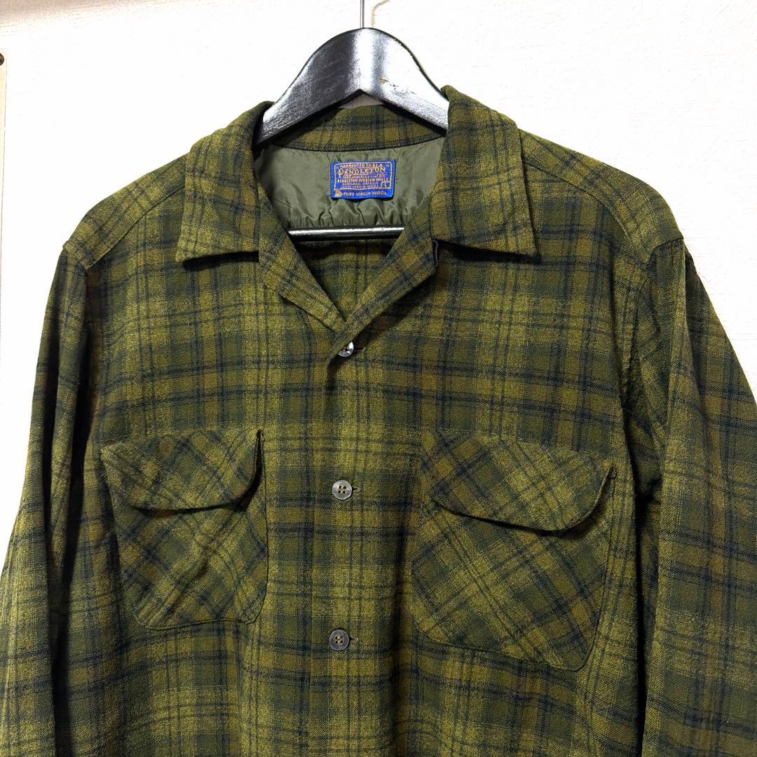 超希少 60s ペンドルトン PENDLETON 開襟 ウール ボードシャツ - メルカリ