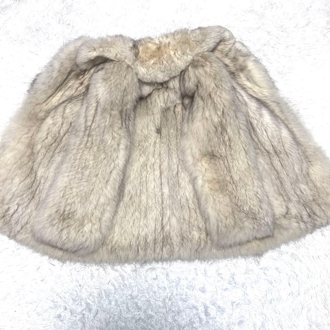 美品✨EMBA ボリューム ブルーフォックス ファーコート L 毛皮 希少色