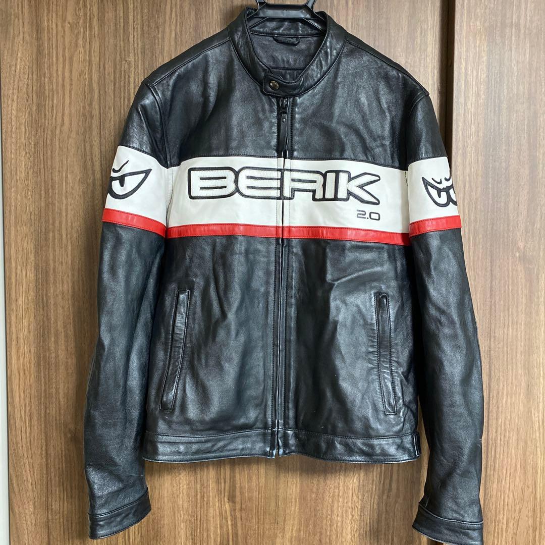 ひ*介様 BERIK レザージャケット LJ-191320-BK YELLOW/F.RED BERIK LEATHER JACKET レザージャケット
